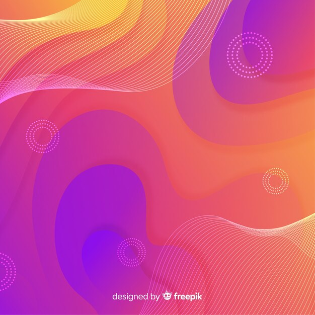 Fondo de formas de flujo abstractas y coloridas