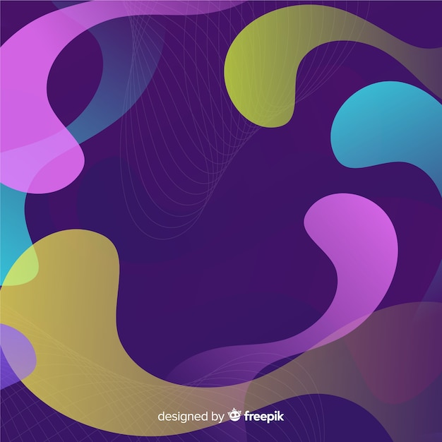 Fondo de formas de flujo abstractas y coloridas