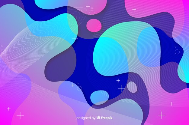 Fondo de formas de flujo abstractas y coloridas
