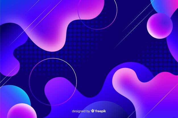Fondo de formas de flujo abstractas y coloridas
