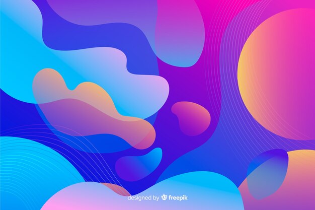 Fondo de formas de flujo colorido abstracto