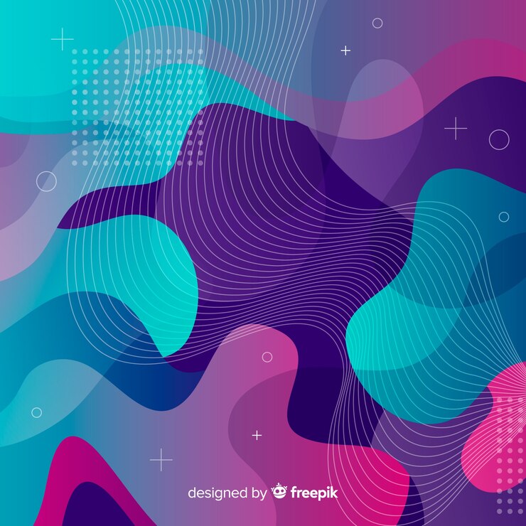Vector gratuito fondo de formas de flujo colorido abstracto