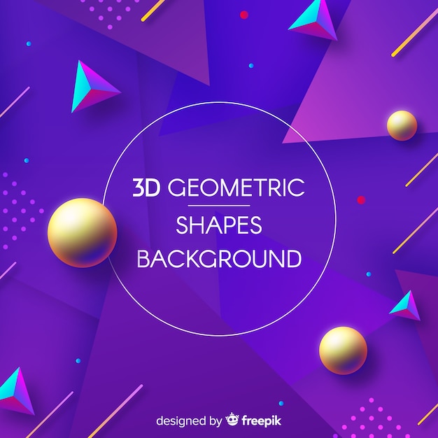 Fondo de formas geométricas 3d