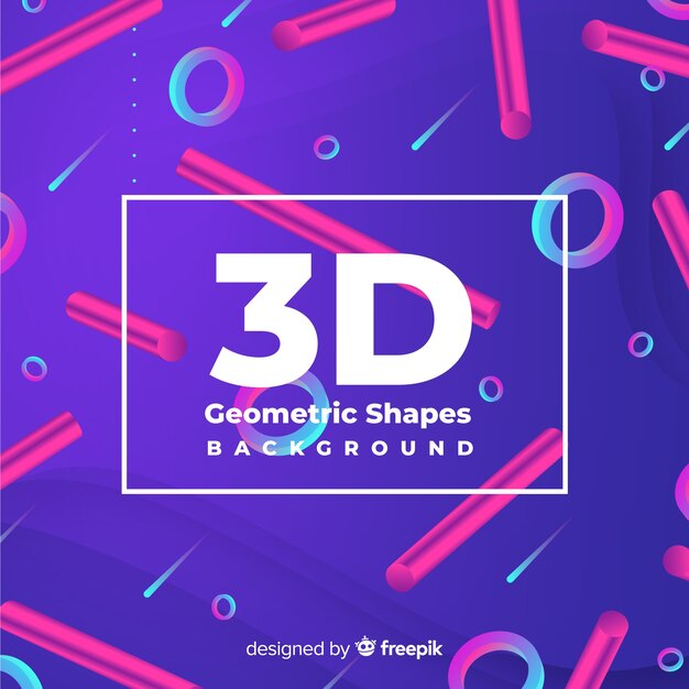 Fondo de formas geométricas en 3d
