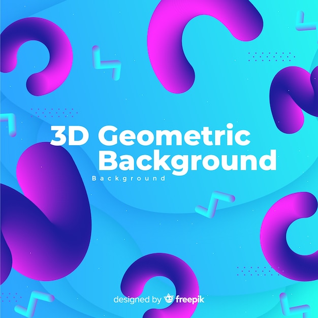 Vector gratuito fondo de formas geométricas en 3d