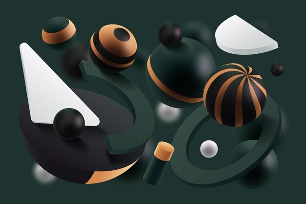 Fondo de formas geométricas 3D