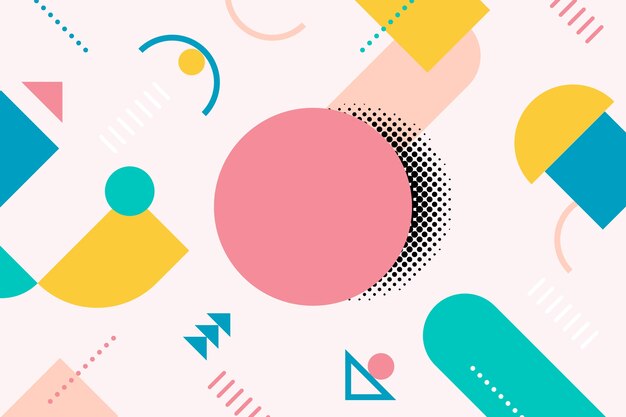 Fondo de formas geométricas coloridas