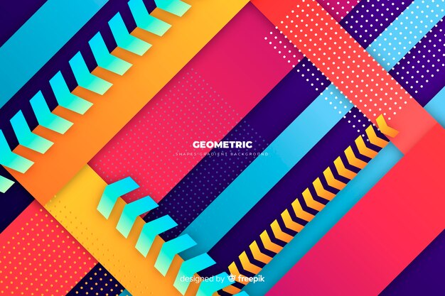 Fondo de formas geométricas con degradado