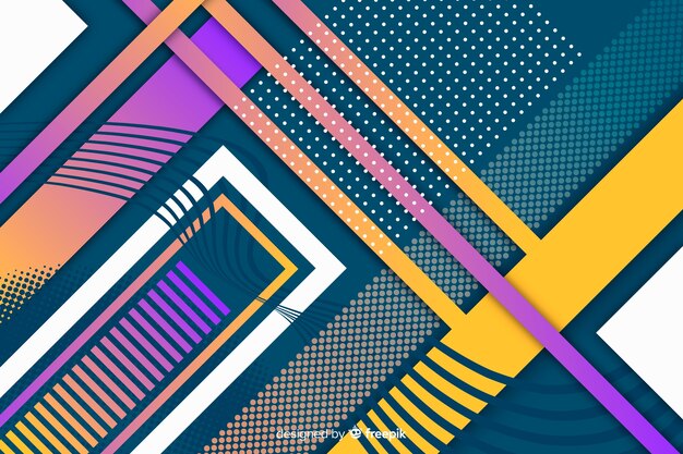 Fondo de formas geométricas con degradado