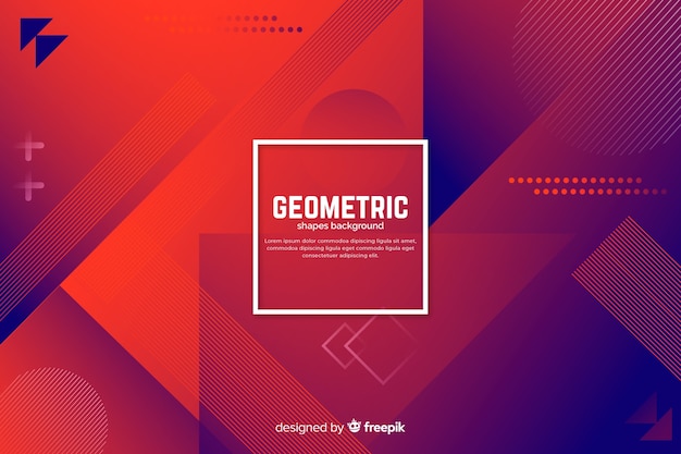 Fondo de formas geométricas con degradado