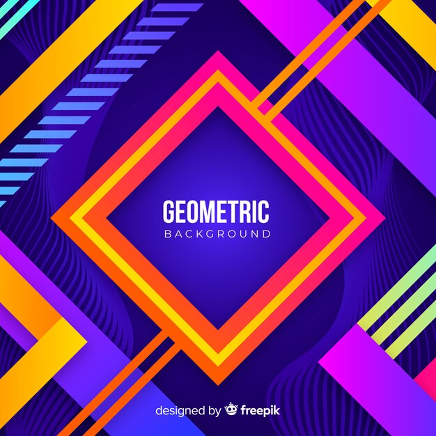 Fondo de formas geométricas con degradado