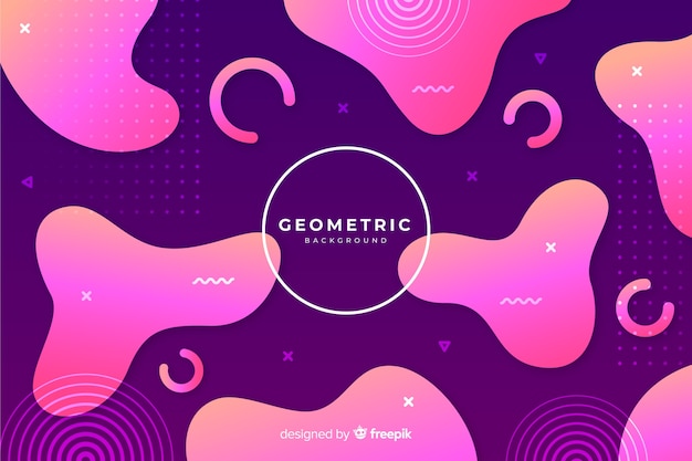 Vector gratuito fondo de formas geométricas con degradado