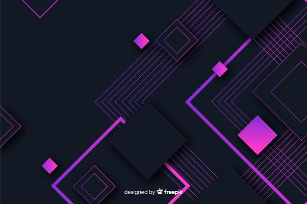 Fondo de formas geométricas con degradado