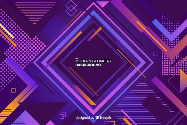 Fondo de formas geométricas con degradado