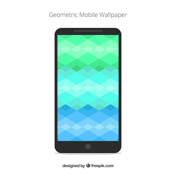 Vector gratuito fondo de formas geométricas en diseño plano de móvil