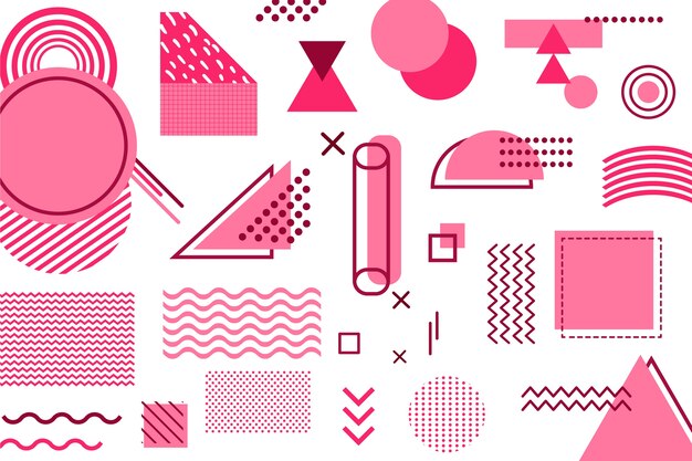 Fondo de formas geométricas en diseño plano