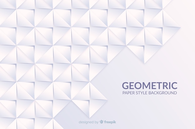 Fondo de formas geométricas en estilo de papel