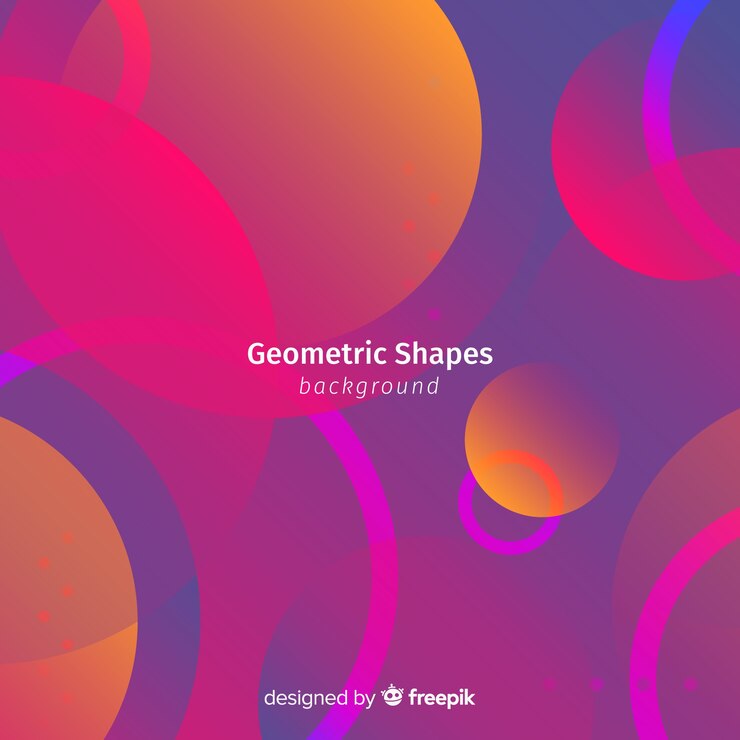 Vector gratuito fondo de formas geométricas de gradiente de colores