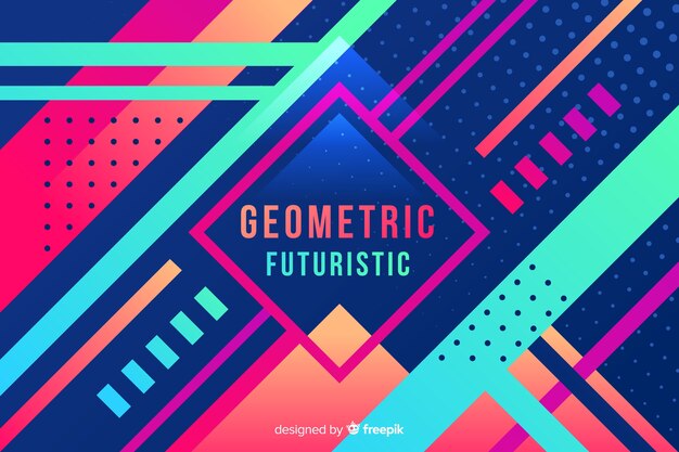 Fondo de formas geométricas de gradiente de colores