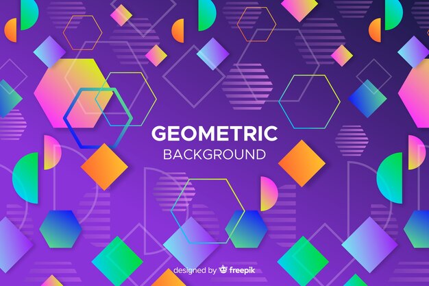 Fondo de formas geométricas de gradiente de colores