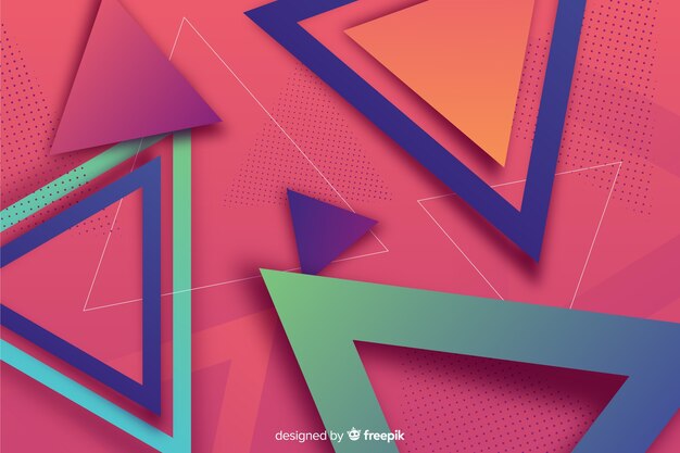 Fondo de formas geométricas de gradiente de colores