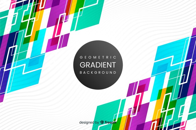 Fondo de formas geométricas en gradiente
