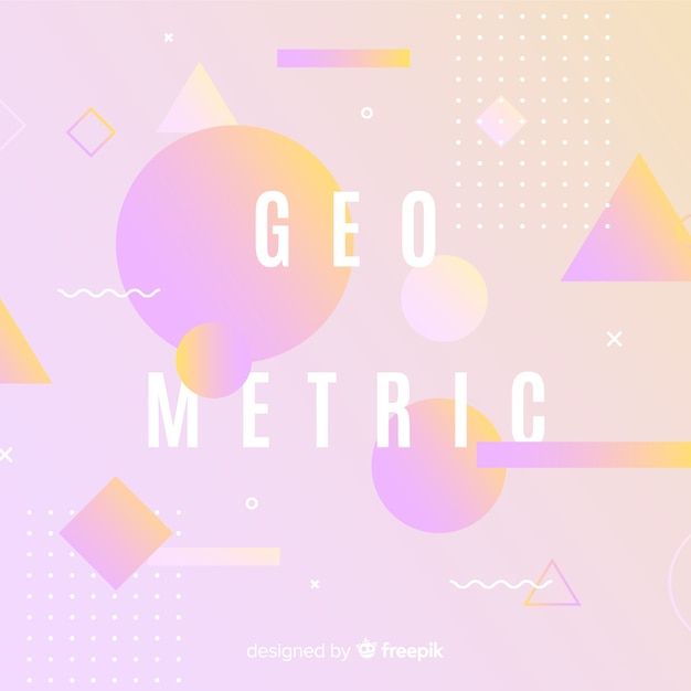 Fondo de formas geométricas en gradiente