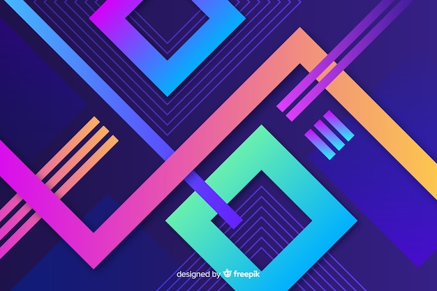 Fondo de formas geométricas en gradiente