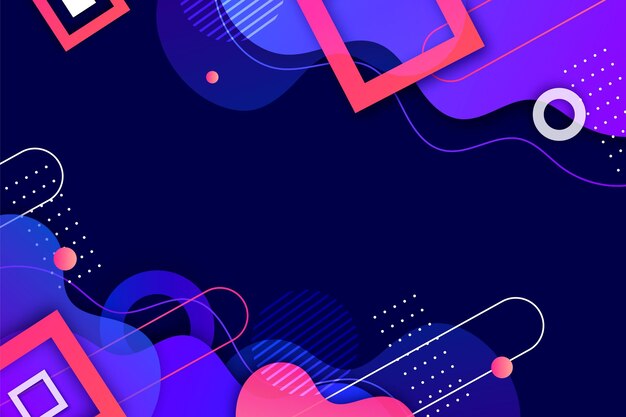 Fondo de formas geométricas en gradiente