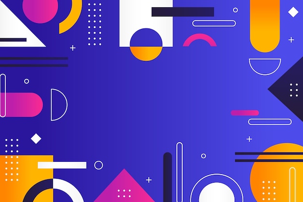 Fondo de formas geométricas en gradiente