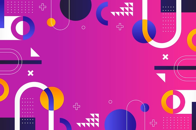 Fondo de formas geométricas en gradiente