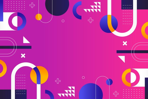 Fondo de formas geométricas en gradiente