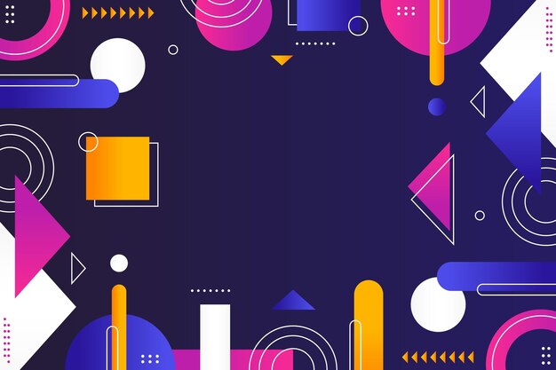 Fondo de formas geométricas en gradiente