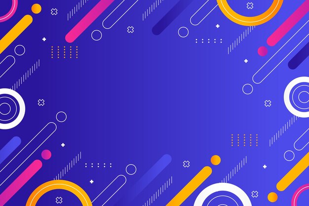 Fondo de formas geométricas en gradiente
