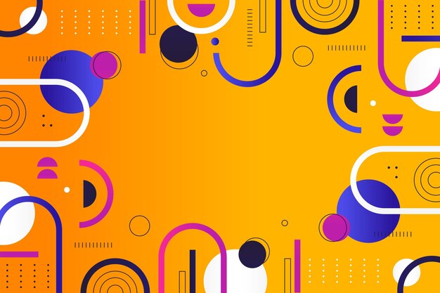Fondo de formas geométricas en gradiente
