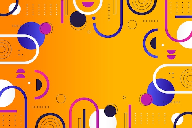 Fondo de formas geométricas en gradiente