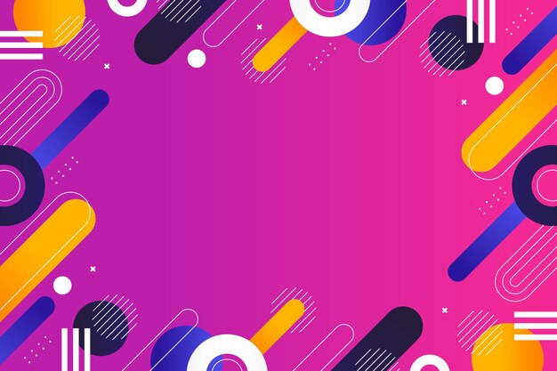 Fondo de formas geométricas en gradiente