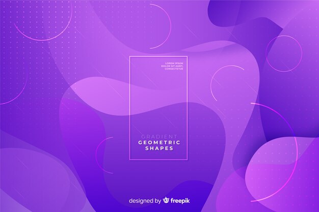 Fondo de formas geométricas en gradiente