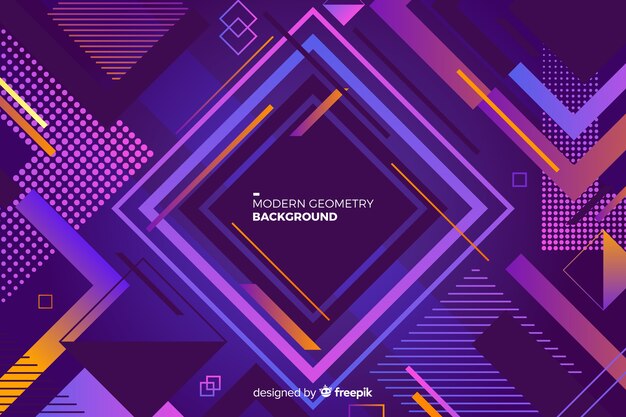 Fondo de formas geométricas en gradiente