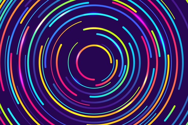 Fondo de formas geométricas de neón