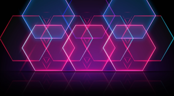 Vector gratuito fondo de formas geométricas neónicas