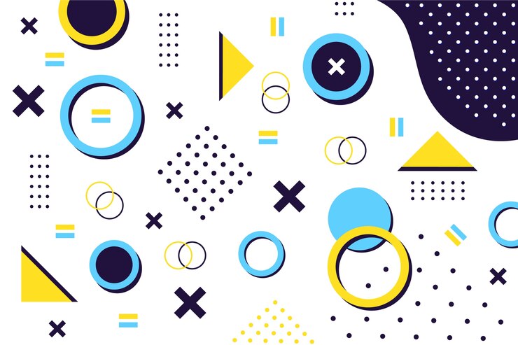 Vector gratuito fondo de formas geométricas planas