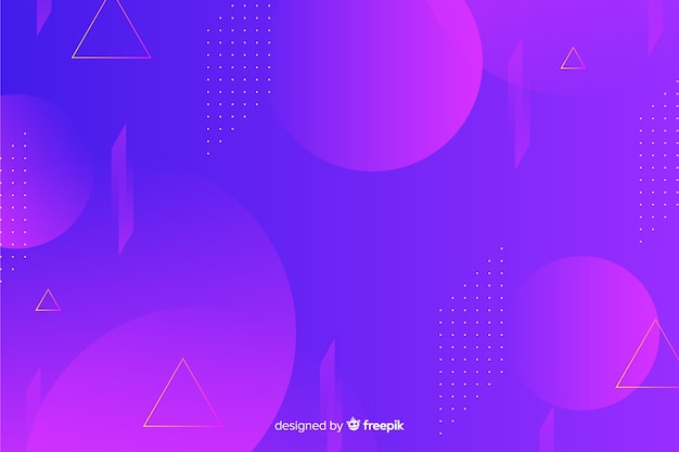 Fondo de formas geométricas violeta degradado
