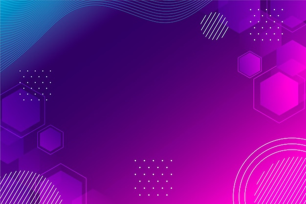 Fondo de formas hexagonales abstractas con gradiente