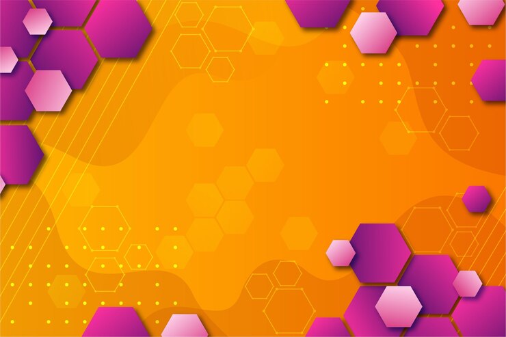 Vector gratuito fondo de formas de hexágono abstracto degradado