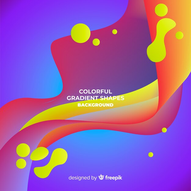 Fondo formas líquidas coloridas
