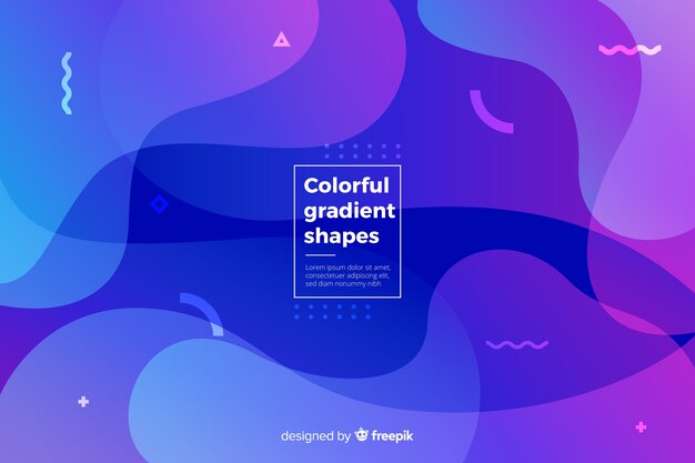 Fondo formas líquidas coloridas