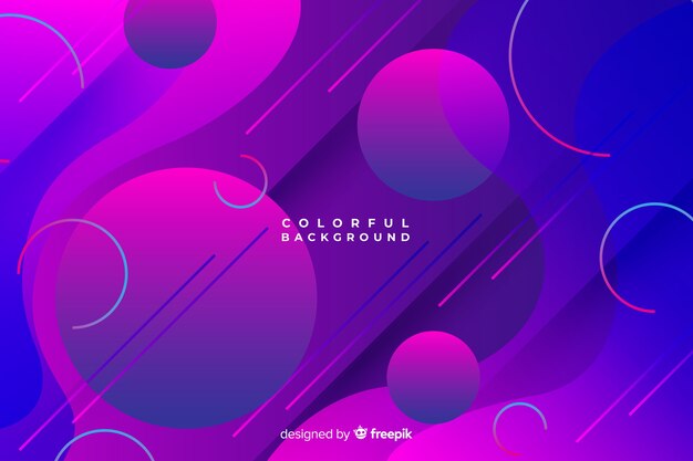 Fondo formas líquidas coloridas