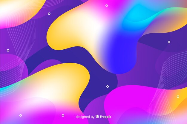 Fondo de formas líquidas de gradiente de colores