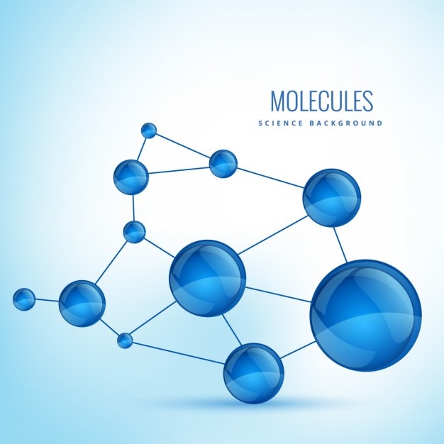Fondo con formas de moleculas